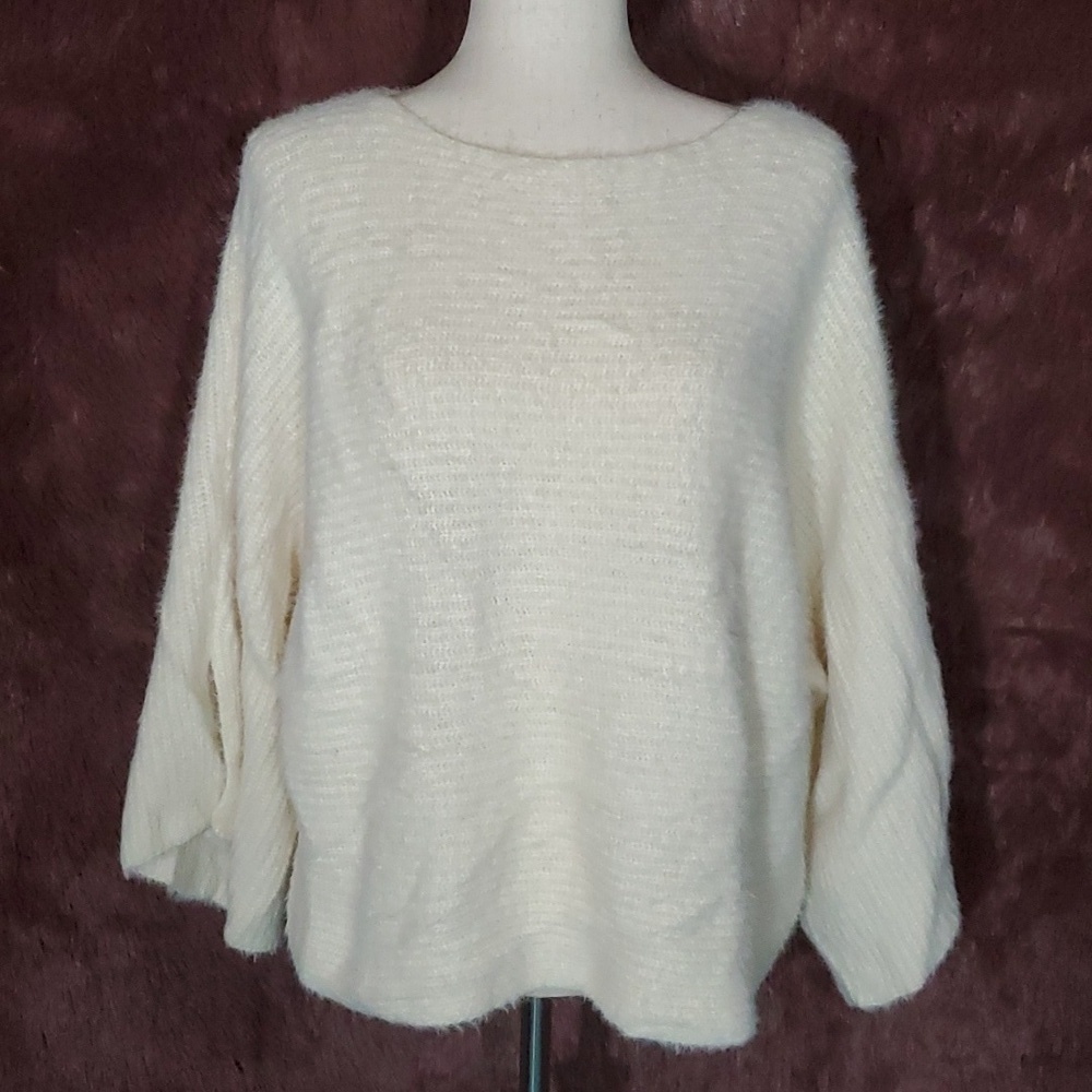 SAGE Cream Wide Sleeve Sweater